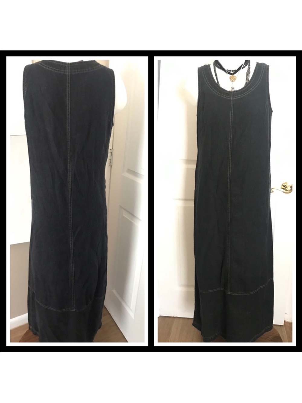 Vintage Denim Maxi Dress